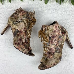 Nanette Lepore//Halle Floral Peep Toe Bootie